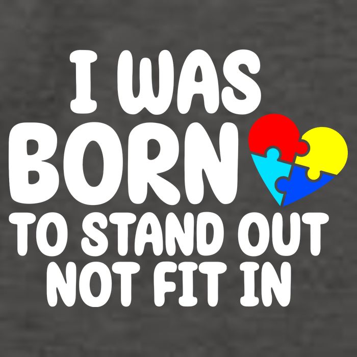 I Was Born To Stand Out Not Fit In Autism Awareness Vector Backpack