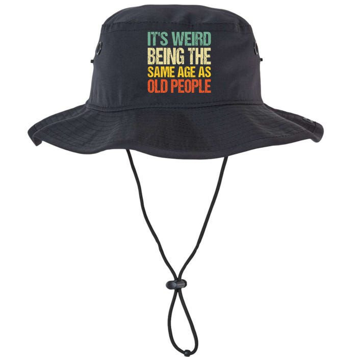 It's Weird Being The Same Age As Old People Retro Sarcastic Legacy Cool Fit Booney Bucket Hat