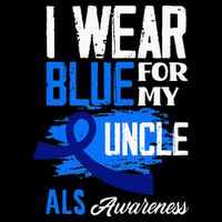 I Wear Blue For My Uncle Support ALS Awareness City Backpack
