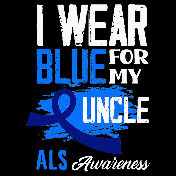 I Wear Blue For My Uncle Support ALS Awareness City Backpack