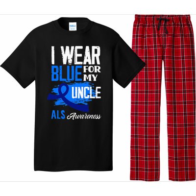 I Wear Blue For My Uncle Support ALS Awareness Pajama Set