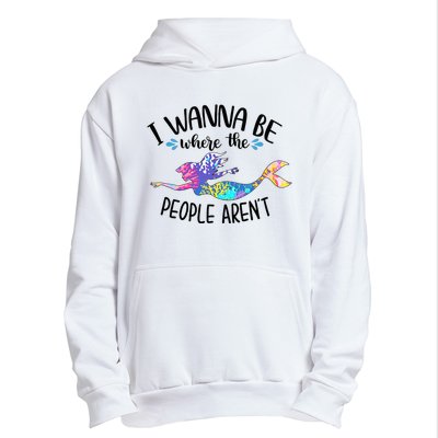 I Wanna Be Where The People Arent Mermaid Lover Sassy Girl Urban Pullover Hoodie