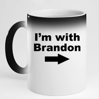 I'm With Brandon FJB Funny Anti Biden Chant Meme 11oz Black Color Changing Mug