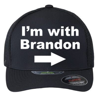 I'm With Brandon FJB Funny Anti Biden Chant Meme Flexfit Unipanel Trucker Cap