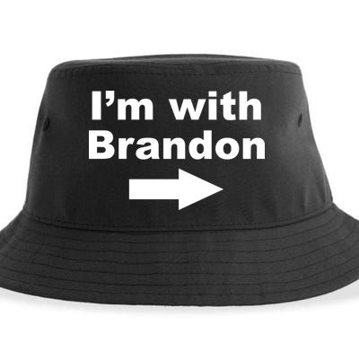 I'm With Brandon FJB Funny Anti Biden Chant Meme Sustainable Bucket Hat