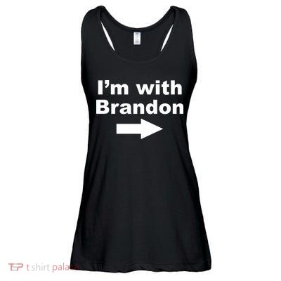 I'm With Brandon FJB Funny Anti Biden Chant Meme Ladies Essential Flowy Tank