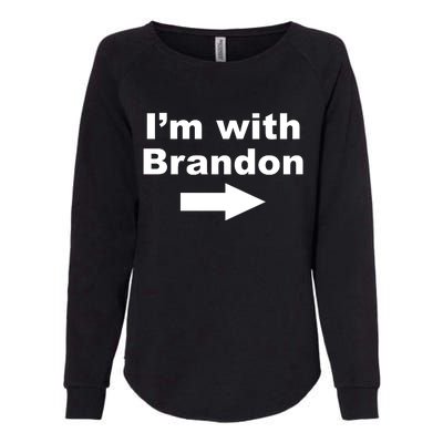 I'm With Brandon FJB Funny Anti Biden Chant Meme Womens California Wash Sweatshirt