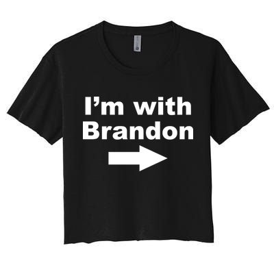 I'm With Brandon FJB Funny Anti Biden Chant Meme Crop Top