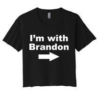 I'm With Brandon FJB Funny Anti Biden Chant Meme Women's Crop Top Tee