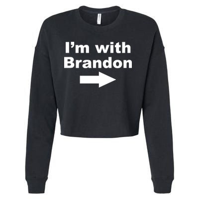 I'm With Brandon FJB Funny Anti Biden Chant Meme Cropped Pullover Crew