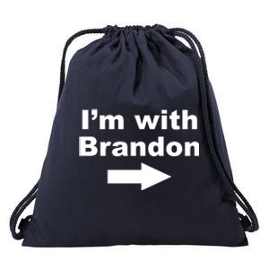 I'm With Brandon FJB Funny Anti Biden Chant Meme Drawstring Bag