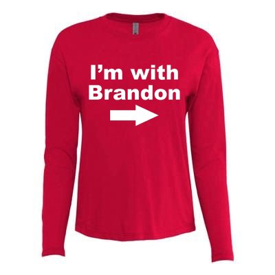 I'm With Brandon FJB Funny Anti Biden Chant Meme Womens Cotton Relaxed Long Sleeve T-Shirt