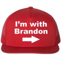 I'm With Brandon FJB Funny Anti Biden Chant Meme Flat Bill Trucker Hat