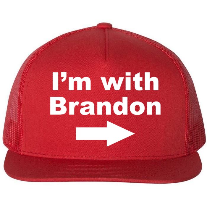 I'm With Brandon FJB Funny Anti Biden Chant Meme Flat Bill Trucker Hat