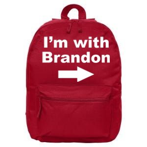 I'm With Brandon FJB Funny Anti Biden Chant Meme 16 in Basic Backpack