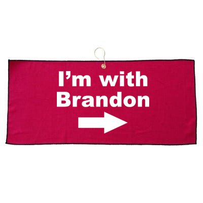 I'm With Brandon FJB Funny Anti Biden Chant Meme Large Microfiber Waffle Golf Towel