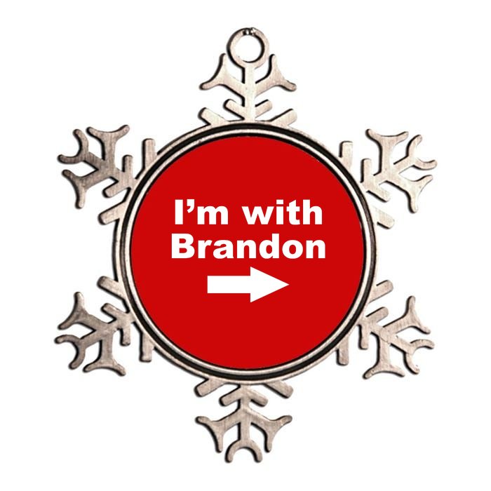 I'm With Brandon FJB Funny Anti Biden Chant Meme Metallic Star Ornament