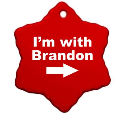 I'm With Brandon FJB Funny Anti Biden Chant Meme Ceramic Star Ornament