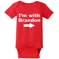 I'm With Brandon FJB Funny Anti Biden Chant Meme Baby Bodysuit