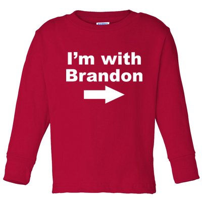 I'm With Brandon FJB Funny Anti Biden Chant Meme Toddler Long Sleeve Shirt