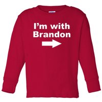 I'm With Brandon FJB Funny Anti Biden Chant Meme Toddler Long Sleeve Shirt