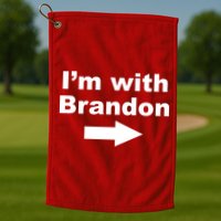 I'm With Brandon FJB Funny Anti Biden Chant Meme Golf Towel