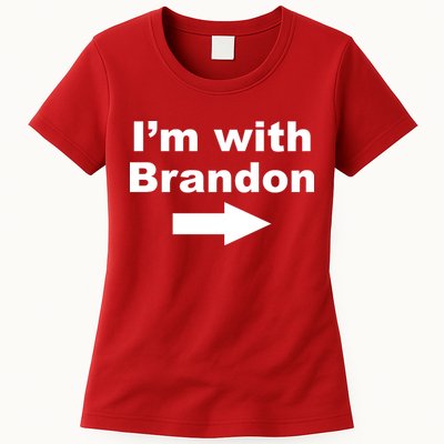 I'm With Brandon FJB Funny Anti Biden Chant Meme Womens T-Shirt