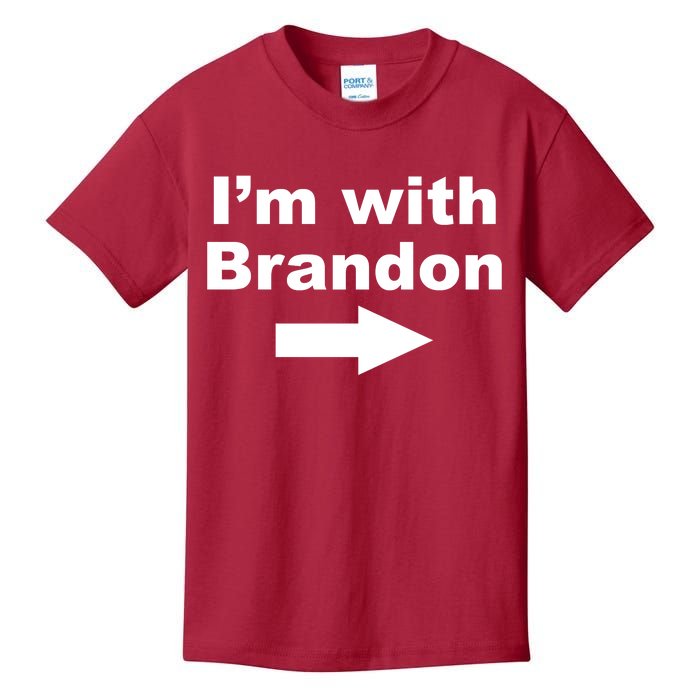 I'm With Brandon FJB Funny Anti Biden Chant Meme Kids T-Shirt