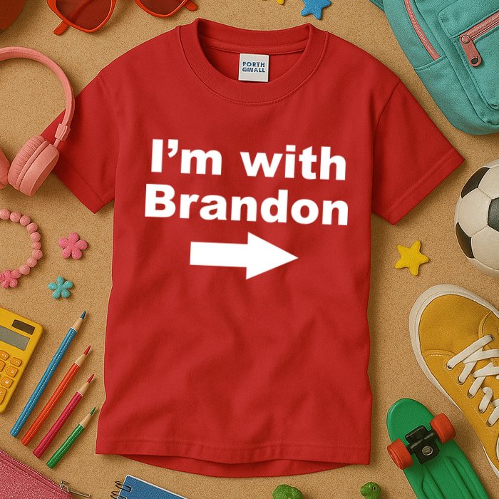 I'm With Brandon FJB Funny Anti Biden Chant Meme Kids T-Shirt