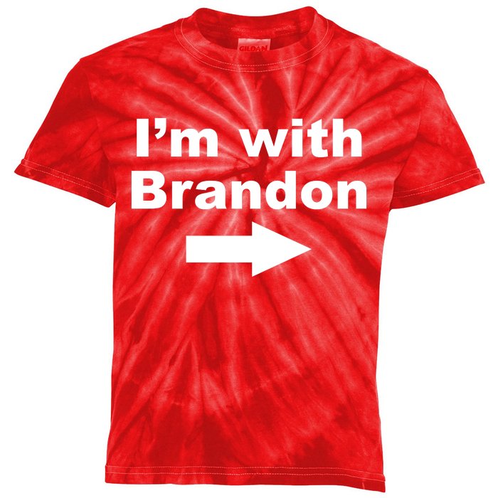 I'm With Brandon FJB Funny Anti Biden Chant Meme Kids Tie-Dye T-Shirt