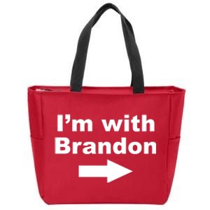 I'm With Brandon FJB Funny Anti Biden Chant Meme Zip Tote Bag