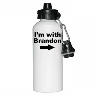 I'm With Brandon FJB Funny Anti Biden Chant Meme Aluminum Water Bottle