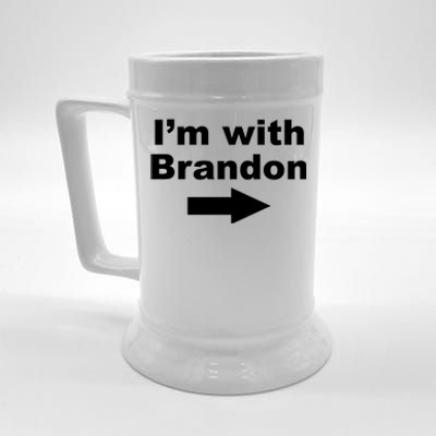 I'm With Brandon FJB Funny Anti Biden Chant Meme Beer Stein