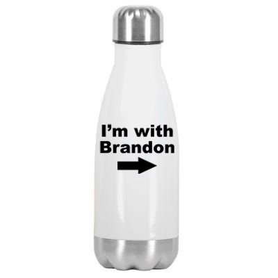 I'm With Brandon FJB Funny Anti Biden Chant Meme Stainless Steel Insulated Water Bottle