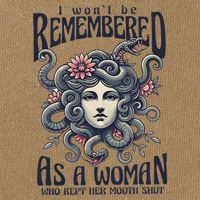 I WonT Be Remembered As A Woman Who Kept Her Mouth Shut Cotton Canvas Backpack