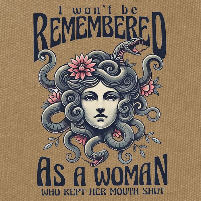 I WonT Be Remembered As A Woman Who Kept Her Mouth Shut Cotton Canvas Backpack