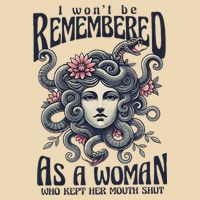 I WonT Be Remembered As A Woman Who Kept Her Mouth Shut Drawstring Bag