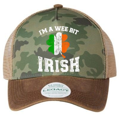 I'm wee bit irish with ireland shamrock for St Patricks day Legacy Tie Dye Trucker Hat
