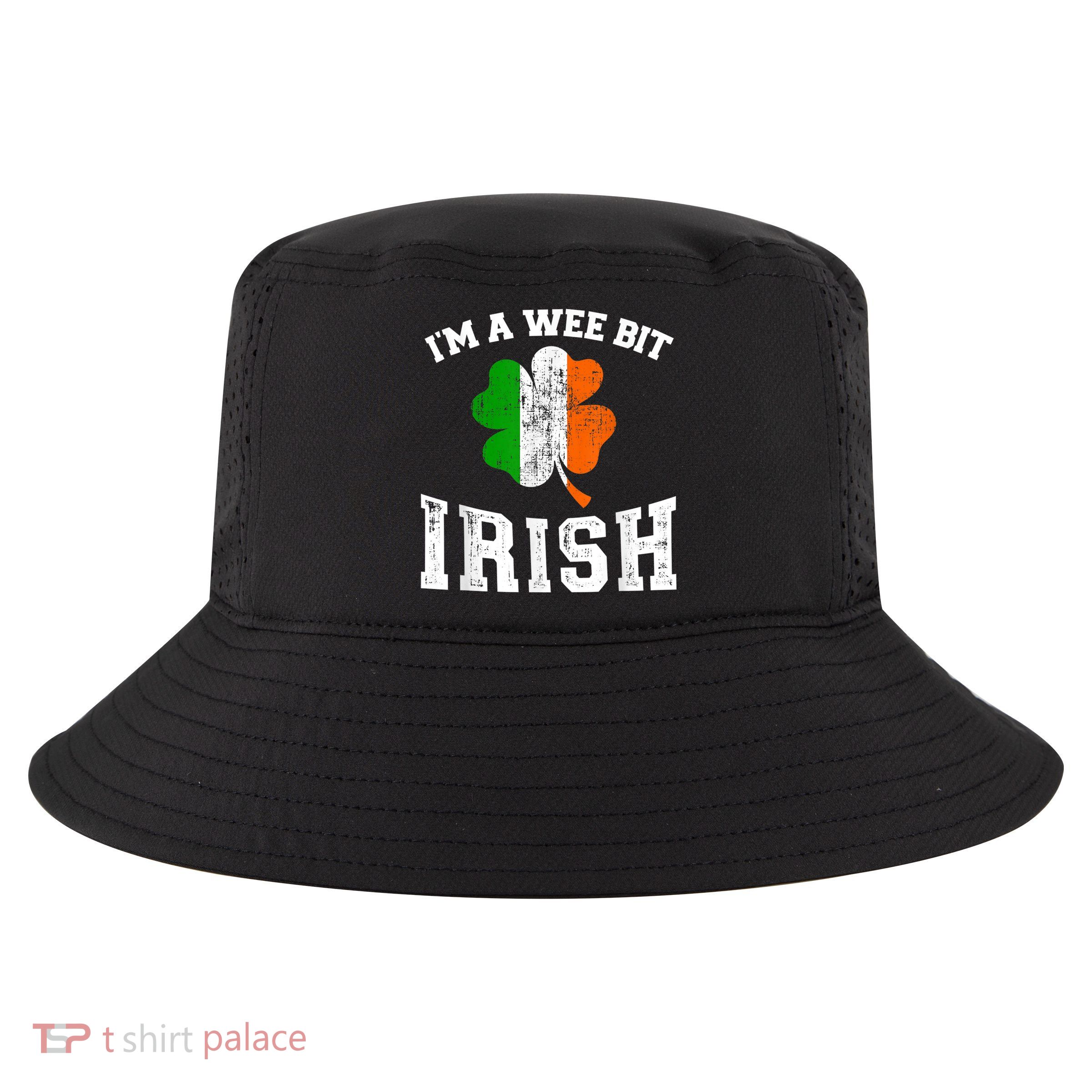 I'm wee bit irish with ireland shamrock for St Patricks day Cool Comfort Performance Bucket Hat
