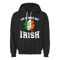I'm wee bit irish with ireland shamrock for St Patricks day Garment-Dyed Fleece Hoodie