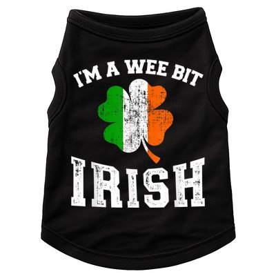 I'm wee bit irish with ireland shamrock for St Patricks day Doggie Tank