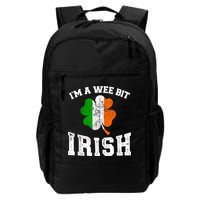 I'm wee bit irish with ireland shamrock for St Patricks day Backpack
