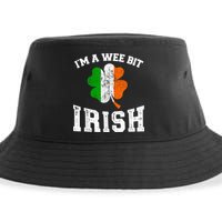 I'm wee bit irish with ireland shamrock for St Patricks day Sustainable Bucket Hat
