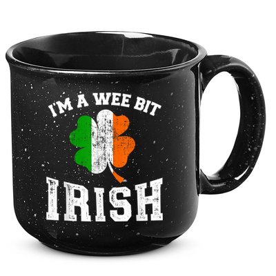 I'm wee bit irish with ireland shamrock for St Patricks day 15oz Campfire Ceramic Mug