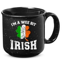 I'm wee bit irish with ireland shamrock for St Patricks day 15oz Campfire Ceramic Mug