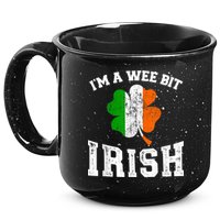 I'm wee bit irish with ireland shamrock for St Patricks day 15oz Campfire Ceramic Mug