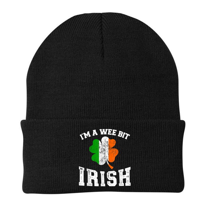 I'm wee bit irish with ireland shamrock for St Patricks day Beanie