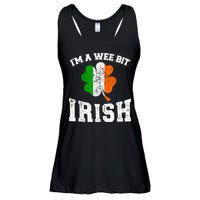 I'm wee bit irish with ireland shamrock for St Patricks day Ladies Essential Flowy Tank
