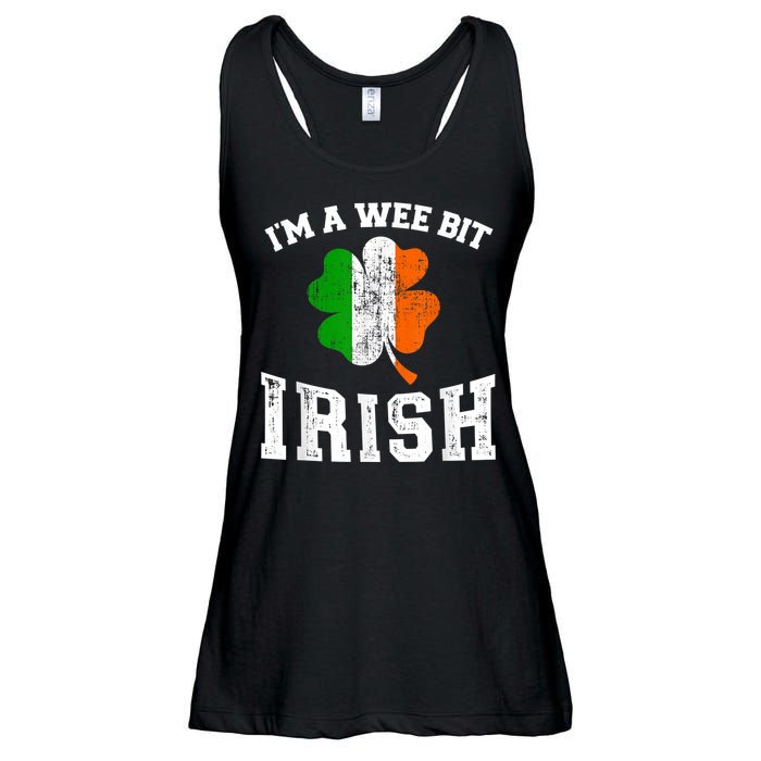I'm wee bit irish with ireland shamrock for St Patricks day Ladies Essential Flowy Tank