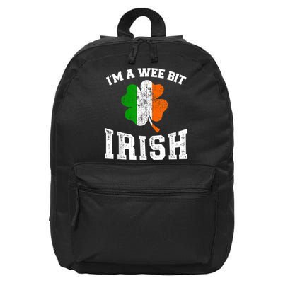 I'm wee bit irish with ireland shamrock for St Patricks day 16 in Basic Backpack